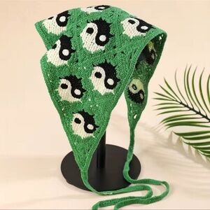 Bohemian Style Scarf Taichi Pattern Printed Crochet Triangle Scarf For Women🌼